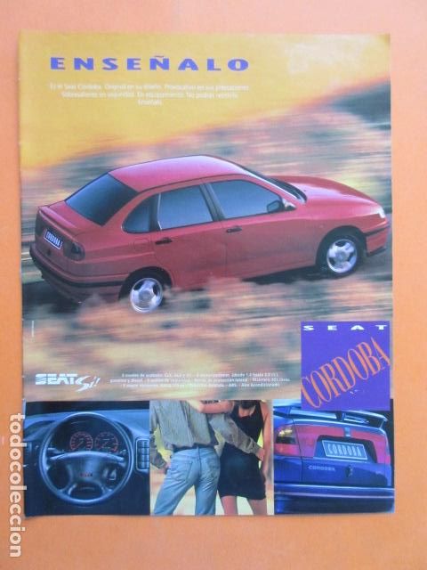 Coches y motocicletas: PUBLICIDAD 1994 - SEAT CORDOBA CLX GLX GT - TAMA&Ntilde;O 22,5 x 30 CM