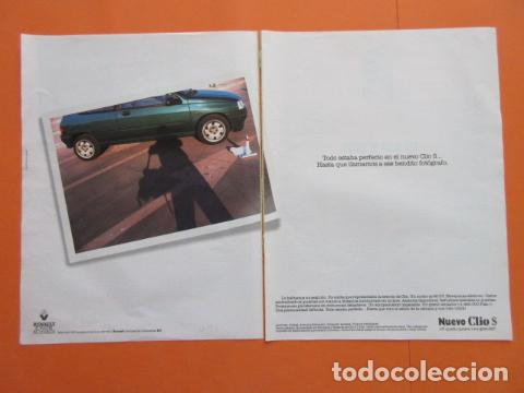 Coches y Motocicletas: PUBLICIDAD 1994 - RENAULT CLIO S - TAMA&Ntilde;O 22,5 x 30 CM X 2 HOJAS - 2 PAGINAS CORTADA CENTRO
