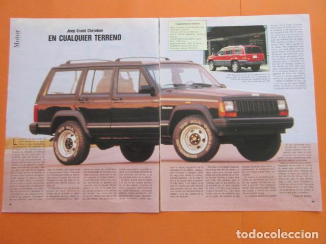Coches y motocicletas: ARTICULO 1992 - JEEP GRAND CHEROKEE - TAMA&Ntilde;O 22,5 x 30 CM X 2 HOJAS - 2 PAGINAS CORTADA CENTRO