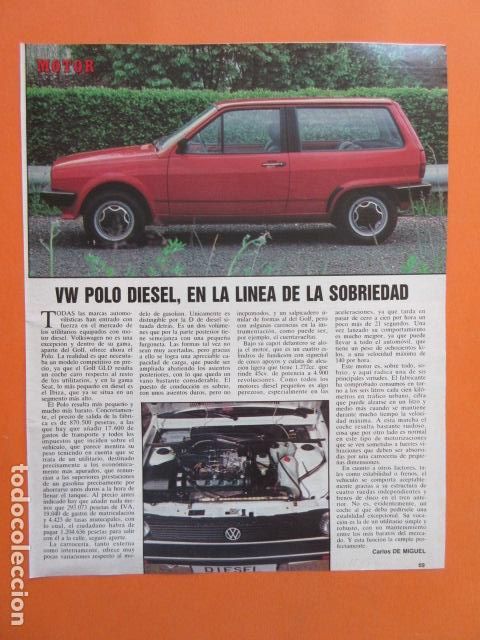 Carros e motociclos: ARTICULO 1987 - VOLKSWAGEN POLO DIESEL - TAMA&Ntilde;O 22,5 x 30 CM