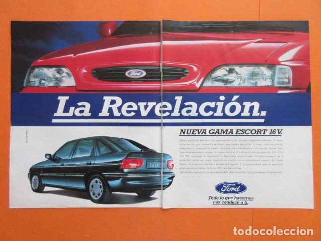 Carros e motociclos: PUBLICIDAD 1993 - FORD ESCORT - TAMA&Ntilde;O 22,5 x 30 CM X 2 HOJAS - 2 PAGINAS CORTADA CENTRO