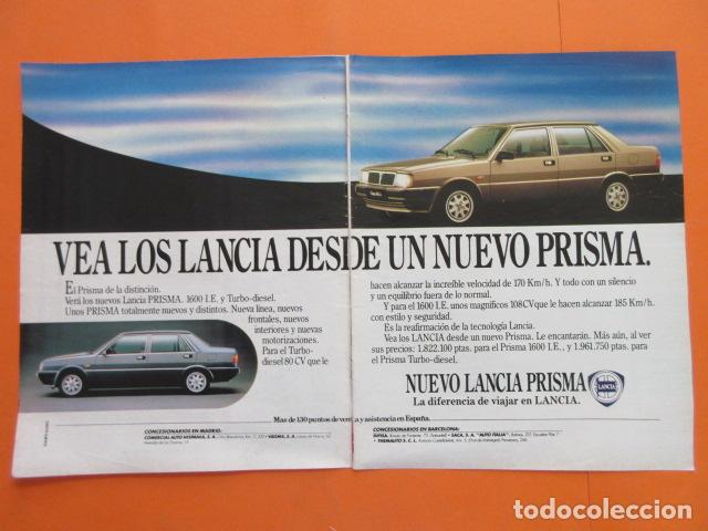 Coches y Motocicletas: PUBLICIDAD 1986 - LANCIA PRISMA - TAMA&Ntilde;O 22,5 x 30 CM X 2 HOJAS - 2 PAGINAS CORTADA CENTRO