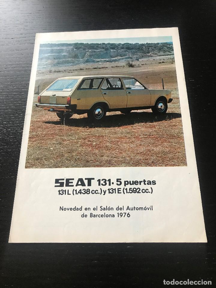 Autos und Motorr&auml;der: SEAT 131 5 PUERTAS 1430 1600 E L - RECORTE PRENSA REVISTA PUBLICIDAD ORIGINAL ANUNCIO - ESPA&Ntilde;OL