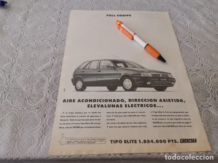 Coches y Motocicletas: COCHE FIAT TIPO &Eacute;LITE ANTIGUO ANUNCIO PUBLICIDAD REVISTA 1992