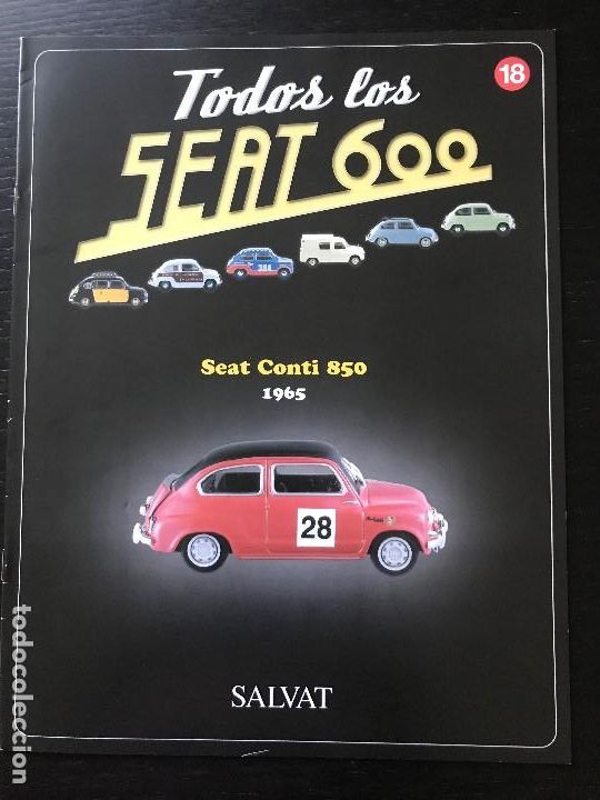 Coches y motocicletas: FASCICULO TODOS LOS SEAT 600 N&ordm; 18 - SEAT CONTI 850 1965 - SALVAT - 2003