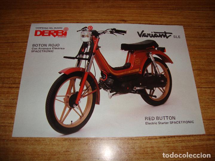 Coches y Motocicletas: FOLLETO DERBI VARIANT SLE BOTON ROJO