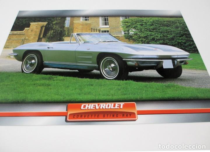 Coches y motocicletas: L&aacute;mina Ficha T&eacute;cnica de Chevrolet Corvette Sting - Ray - Planeta-DeAgostini 1999 - Mide 28,5 x 22,5