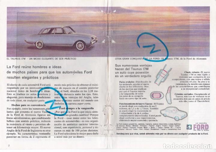 Automobili e Motociclette: PUBLICIDAD T 1960. ANUNCIO COCHE TAUNUS 17M. FORD (HOJA DOBLE)