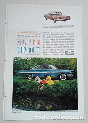 Coches y Motocicletas: 1961 Chevrolet Impala Sport Coupe. General Motors. Recorte publicidad