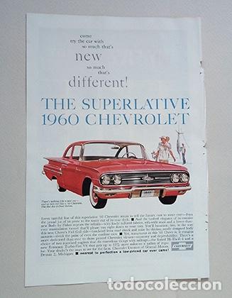 Coches y Motocicletas: 1960 Chevrolet Bel-Air 2-Door Sedan. General Motors. Recorte publicidad