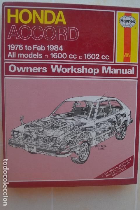 Coches y motocicletas: MANUAL DE TALLER HONDA ACCORD 1976 A FEB 1984