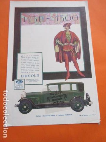 Autos und Motorr&auml;der: PUBLICIDAD 1930 - COLECCION COCHES - LINCOLN FORD FORDSON 1451 1500