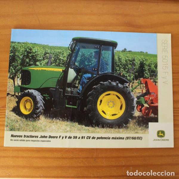 Coches y Motocicletas: JOHN DEERE SERIE 5015 F Y V. CATALOGO TECNICO COMERCIAL TRACTOR. 16 PGS.