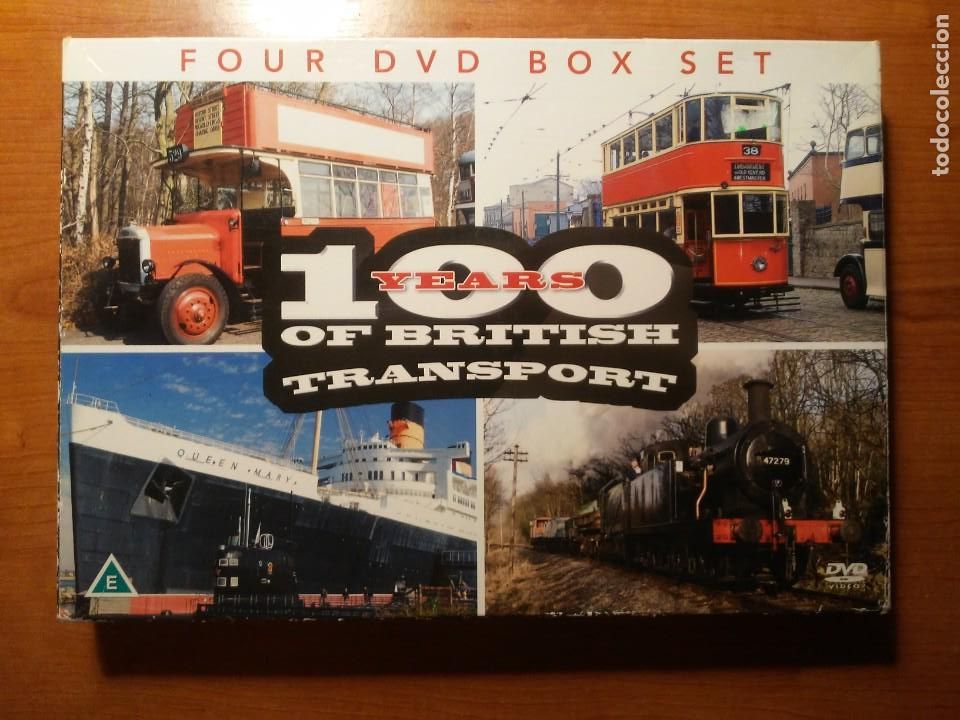 Carros e motociclos: 100 years of british transport 4 DVD box set Buses Ships Trains Trams Caja