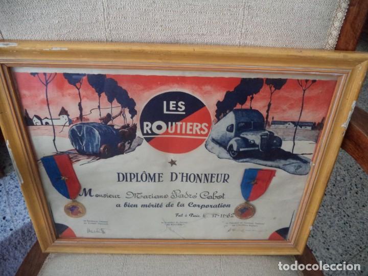 Coches y Motocicletas: Diploma de honor de Los Conductores al merito de la corporaci&oacute;n. Paris 1962