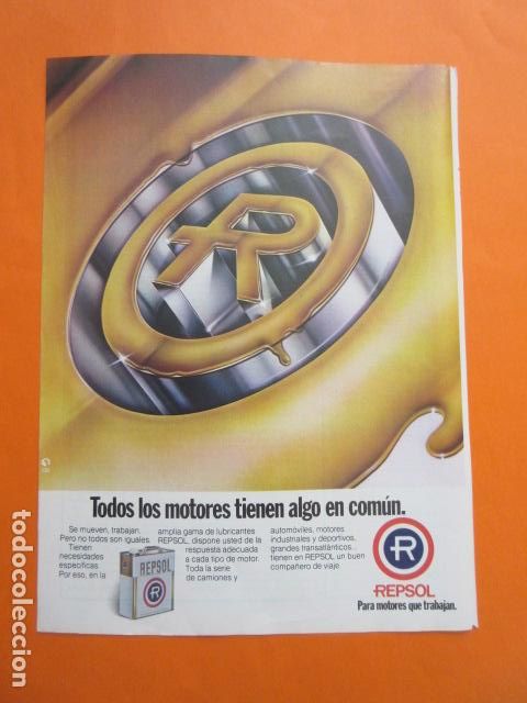 Voitures et Motocyclettes: PUBLICIDAD ORIGINAL REVISTA - COLECCION COCHES - REPSOL A&Ntilde;O 1982 - 21 X 28 CM