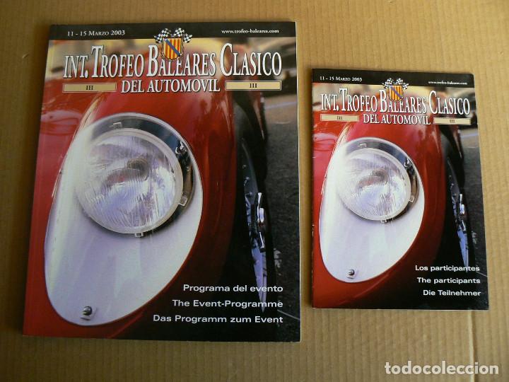 Coches y motocicletas: Programa catalogo coches III Trofeo Baleares Clasico del Automovil - Marzo 2003