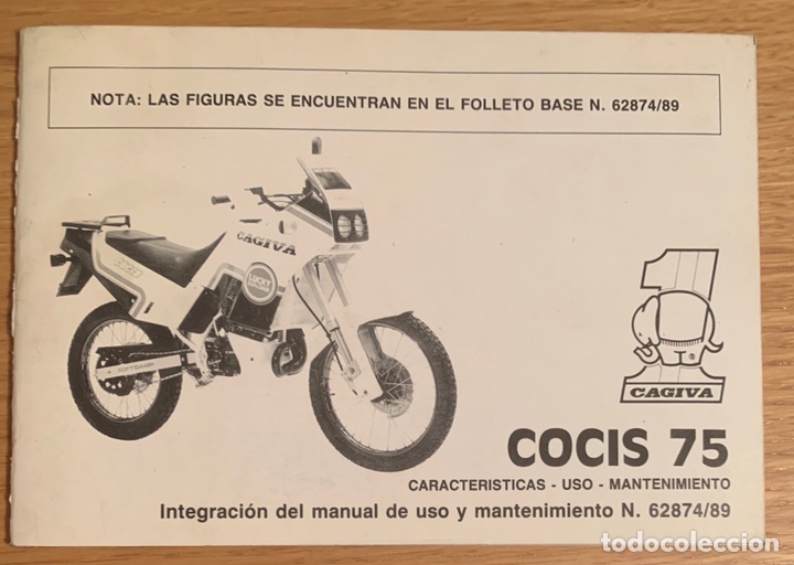 Coches y Motocicletas: Integraci&oacute;n del manual de uso y mantenimiento cagiva cocis 75 de 1989
