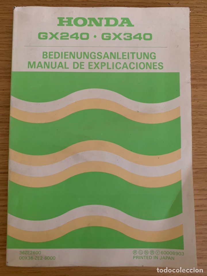 Coches y Motocicletas: Manual de explicaciones honda gx240 gx340 de 1989