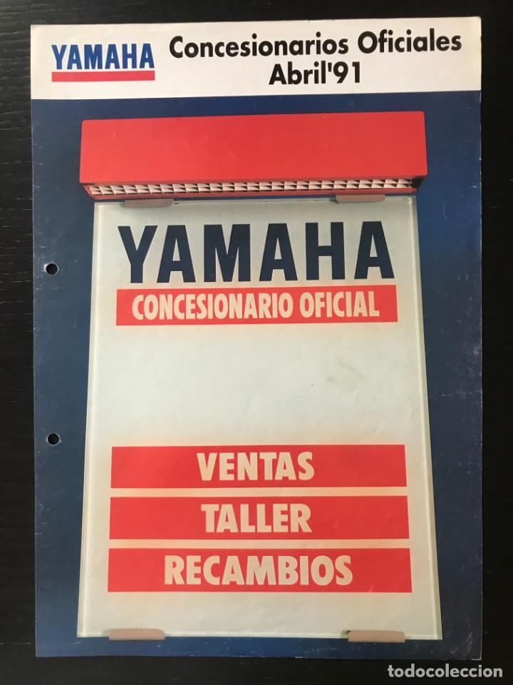 Coches y motocicletas: YAMAHA CONCESIONARIO OFICIAL CONCESIONARIOS - FOLLETO CATALOGO ORIGINAL - ABRIL 1991