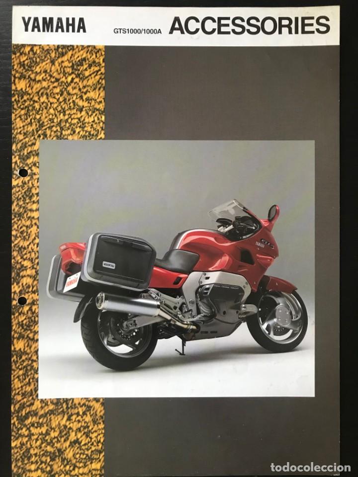 Coches y motocicletas: YAMAHA GTS 1000 / GTS 1000A ACCESORIOS - FOLLETO CATALOGO ORIGINAL - EN ESPA&Ntilde;OL - A&Ntilde;OS 90