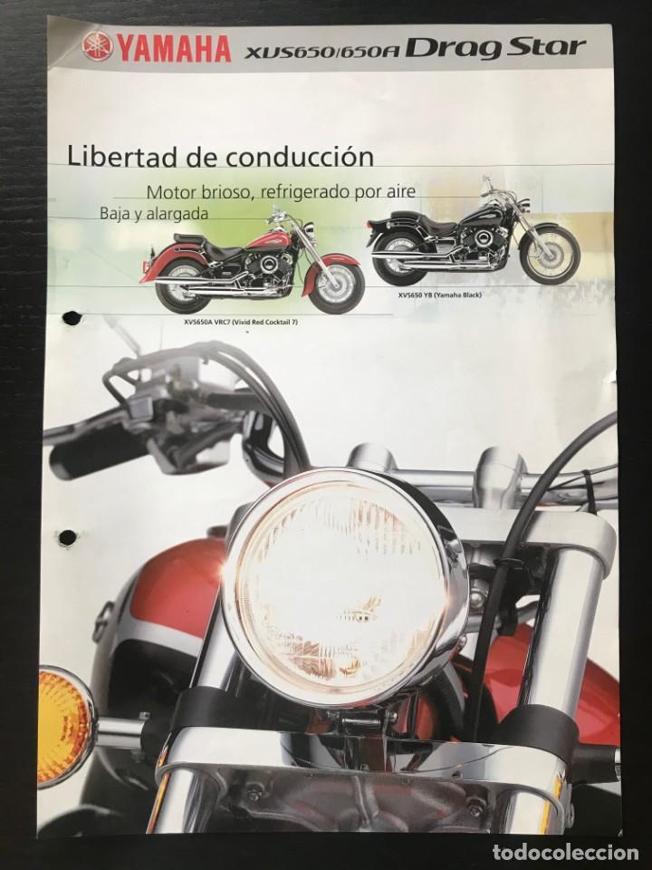 Coches y motocicletas: YAMAHA XVS 650 / 650A DRAG STAR - FOLLETO CATALOGO ORIGINAL - EN ESPA&Ntilde;OL - A&Ntilde;O 2001