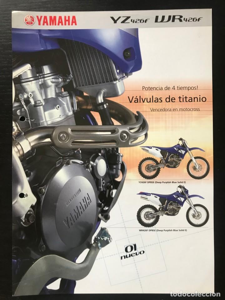 Coches y motocicletas: YAMAHA YZ 426 F / WR 426 F - FOLLETO CATALOGO ORIGINAL - EN ESPA&Ntilde;OL - A&Ntilde;O 2001