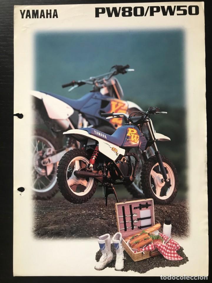 Coches y motocicletas: YAMAHA PW 50 / PW 80 INFANTIL - FOLLETO CATALOGO ORIGINAL - EN ESPA&Ntilde;OL - A&Ntilde;O 1996