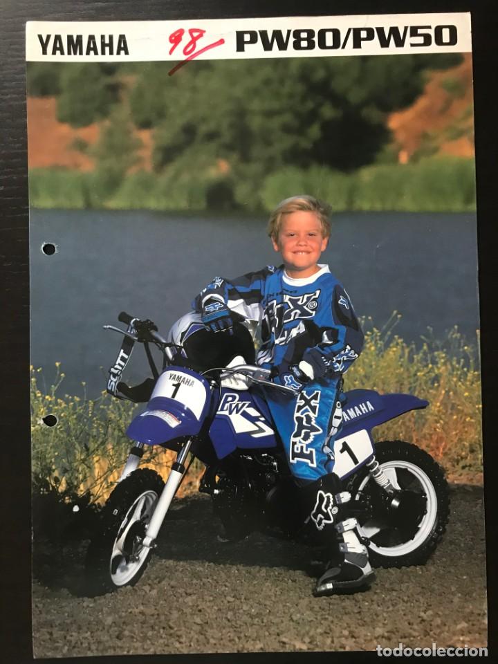 Coches y motocicletas: YAMAHA PW 50 / PW 80 INFANTIL - FOLLETO CATALOGO ORIGINAL - EN ESPA&Ntilde;OL - A&Ntilde;O 1998