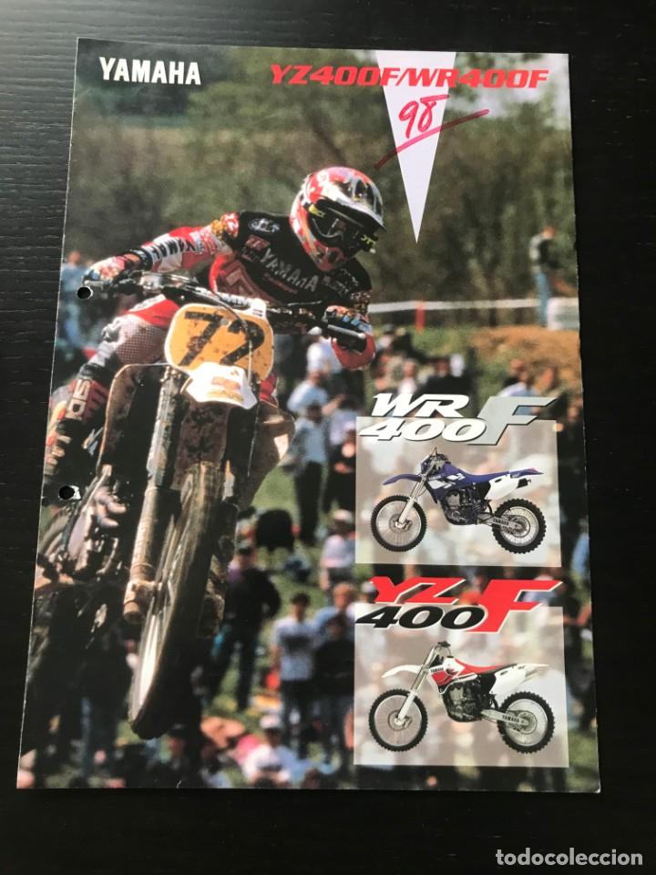 Coches y motocicletas: YAMAHA YZ 400 F / WR 400 F - FOLLETO CATALOGO ORIGINAL - EN ESPA&Ntilde;OL - A&Ntilde;O 1998