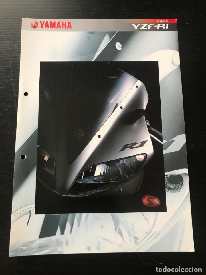 Coches y motocicletas: YAMAHA YZF R1 1000 - FOLLETO CATALOGO ORIGINAL - EN ESPA&Ntilde;OL - A&Ntilde;O 2002