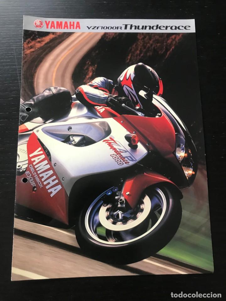 Coches y motocicletas: YAMAHA YZF 1000 R THUNDERACE - FOLLETO CATALOGO ORIGINAL - EN ESPA&Ntilde;OL - A&Ntilde;O 2001