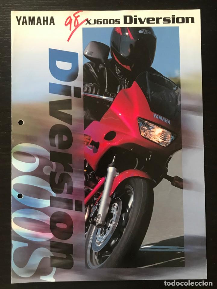 Coches y motocicletas: YAMAHA XJ 600 S DIVERSION - FOLLETO CATALOGO ORIGINAL - EN ESPA&Ntilde;OL - A&Ntilde;O 1998