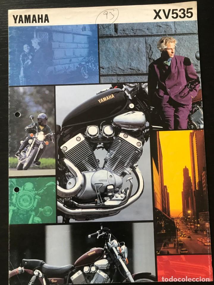 Coches y motocicletas: YAMAHA XV 535 VIRAGO - FOLLETO CATALOGO ORIGINAL - EN ESPA&Ntilde;OL - A&Ntilde;O 1993