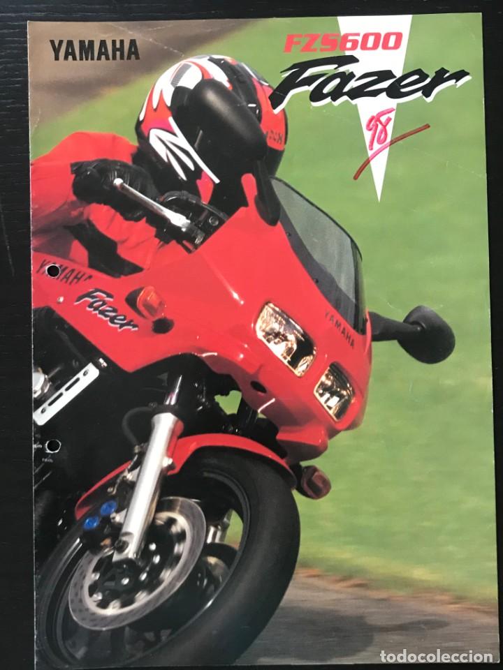 Coches y motocicletas: YAMAHA FZS 600 FAZER - FOLLETO CATALOGO ORIGINAL - EN ESPA&Ntilde;OL - A&Ntilde;O 1998
