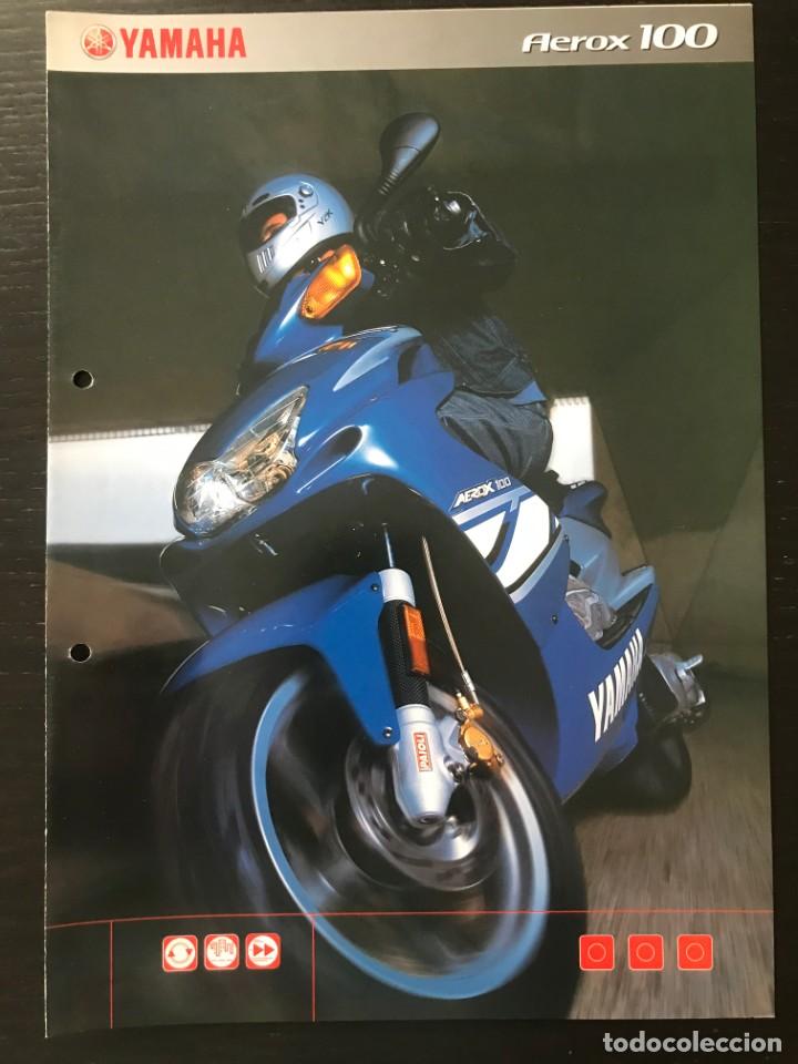 Coches y motocicletas: YAMAHA AEROX 100 SCOOTER - FOLLETO CATALOGO ORIGINAL - EN ESPA&Ntilde;OL - A&Ntilde;O 2002