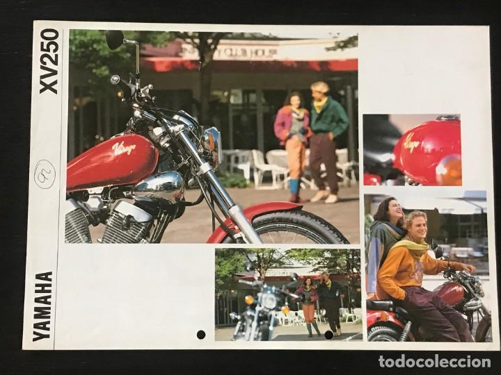 Coches y motocicletas: YAMAHA XV 250 VIRAGO - FOLLETO CATALOGO ORIGINAL - EN ESPA&Ntilde;OL - A&Ntilde;O 1992