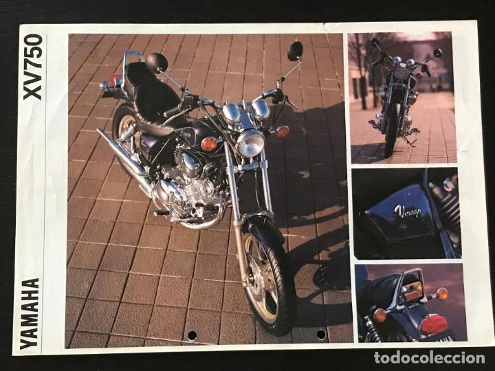 Coches y motocicletas: YAMAHA XV 750 VIRAGO - FOLLETO CATALOGO ORIGINAL - EN ESPA&Ntilde;OL - A&Ntilde;O 1992