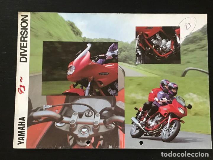 Coches y motocicletas: YAMAHA XJ 600 S DIVERSION - FOLLETO CATALOGO ORIGINAL - EN ESPA&Ntilde;OL - A&Ntilde;O 1993