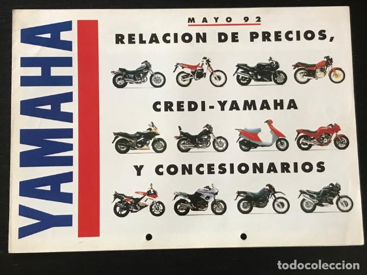 Coches y motocicletas: YAMAHA CREDI YAMAHA PRECIOS - FOLLETO CATALOGO ORIGINAL - EN ESPA&Ntilde;OL - A&Ntilde;O 1992