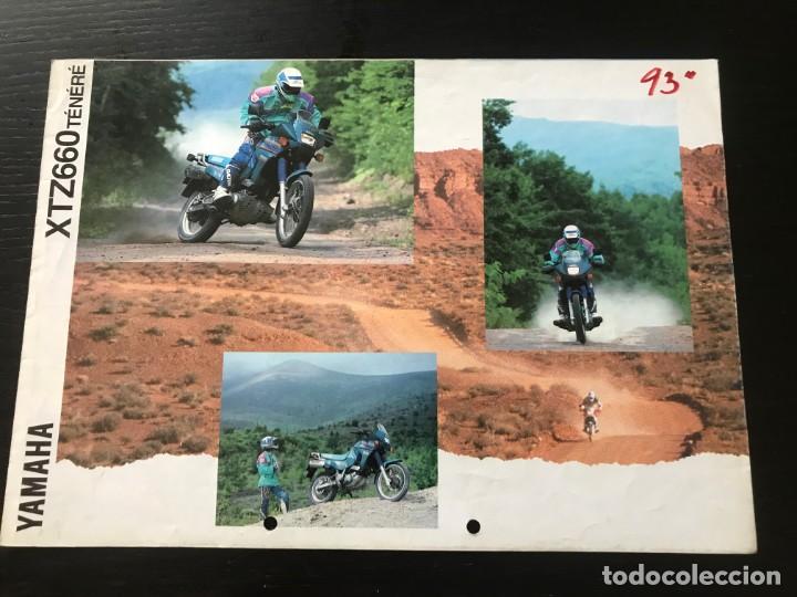 Coches y motocicletas: YAMAHA XTZ 660 TENERE - FOLLETO CATALOGO ORIGINAL - EN ESPA&Ntilde;OL - A&Ntilde;O 1993