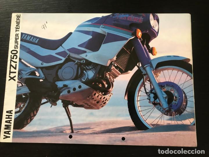 Coches y Motocicletas: YAMAHA XTZ 750 SUPER TENERE - FOLLETO CATALOGO ORIGINAL - EN ESPA&Ntilde;OL - A&Ntilde;O 1991