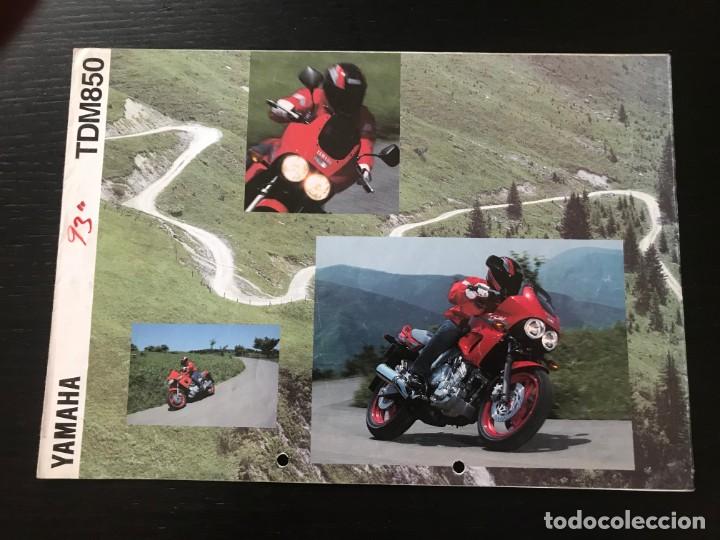 Coches y motocicletas: YAMAHA TDM 850 - FOLLETO CATALOGO ORIGINAL - EN ESPA&Ntilde;OL - A&Ntilde;O 1993