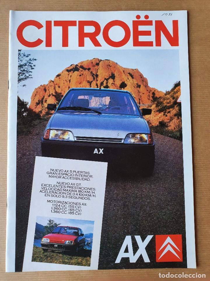 Coches y Motocicletas: CITROEN AX - CATALOGO PUBLICITARIO ORIGINAL - 1988