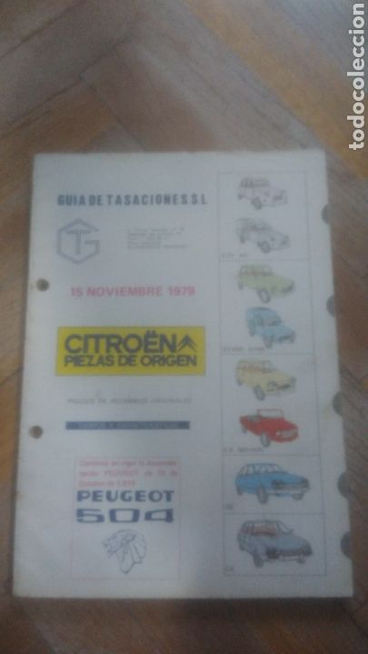 Coches y Motocicletas: CITROEN. TASACIONES DE VEHICULOS Y PIEZAS. 1979. VER FOTOS.