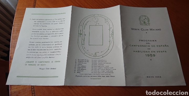 Coches y Motocicletas: Vespa, Matar&ograve;, Barcelona, club vespa de Catalu&ntilde;a, tr&iacute;ptico original