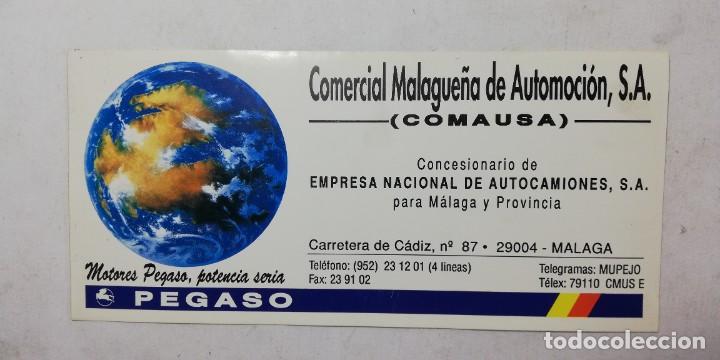 Coches y motocicletas: PEGATINA CONCESIONARIO CAMI&Oacute;N PEGASO COMAUSA MALAGA (ZCETA)