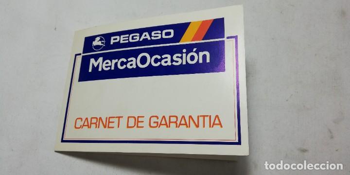 Coches y motocicletas: CARNET DE GARANT&Iacute;A MERCAOCASI&Oacute;N CAMI&Oacute;N PEGASO (ZCETA)
