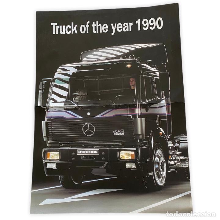 Voitures et Motocyclettes: publicidad poster Mercedes-Benz cami&oacute;n 1990