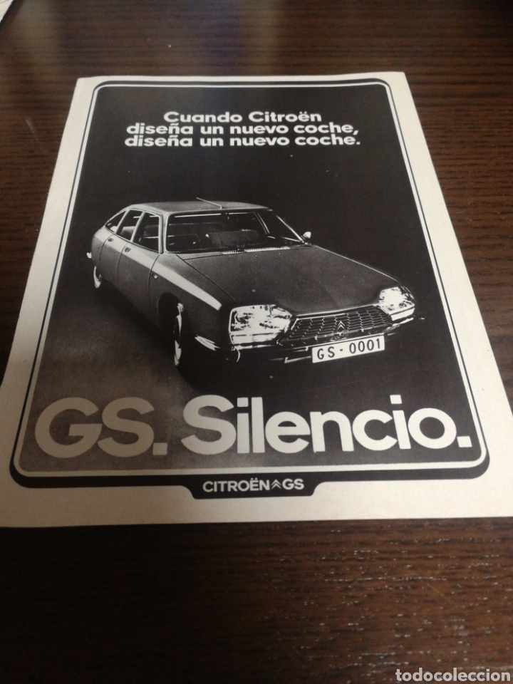 Coches y Motocicletas: CITRO&Euml;N GS, ANTIGUA PUBLICIDAD 1973.